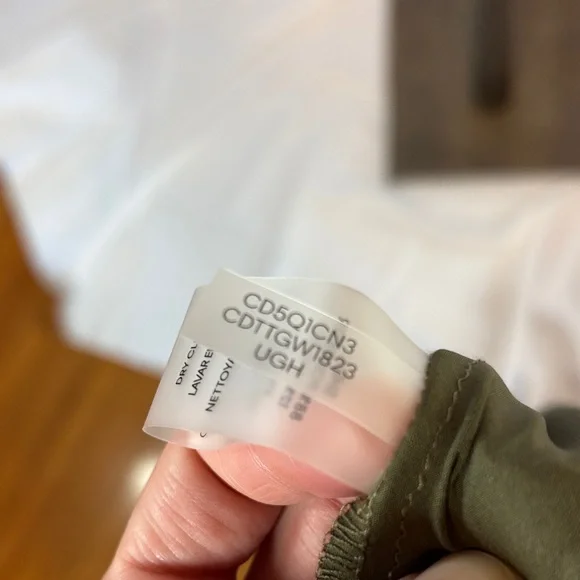 NWT Calvin Klein Olive Green A-line Shirtdress, Size 2 - Picture 11 of 14